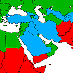 Map of Arabian Peninsula and Africa